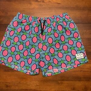 Max Mehra Collection Pineapple Print Swim Shorts - Blue, Pink & Green